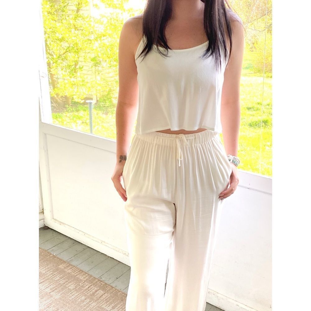 Serena Pant perfect Drawstring Pull-On pants white medium
